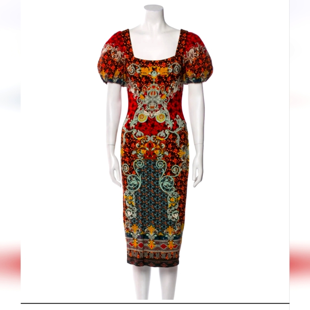 Alice + OliviaPrinted Midi Length Dress